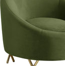 Serpentine Olive Velvet Chair - Town Of Bargains Furniture - NY