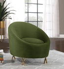 Serpentine Olive Velvet Chair - Town Of Bargains Furniture - NY
