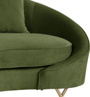 Serpentine Olive Velvet Sofa - Town Of Bargains Furniture - NY