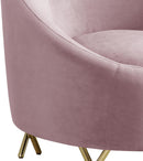 Serpentine Pink Velvet Chair - Town Of Bargains Furniture - NY