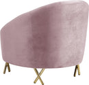 Serpentine Pink Velvet Chair - Town Of Bargains Furniture - NY