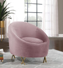 Serpentine Pink Velvet Chair - Town Of Bargains Furniture - NY