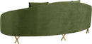 Serpentine Olive Velvet Sofa - Town Of Bargains Furniture - NY