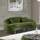 Serpentine Olive Velvet Sofa - Town Of Bargains Furniture - NY