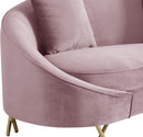 Serpentine Pink Velvet Sofa - Town Of Bargains Furniture - NY