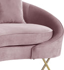 Serpentine Pink Velvet Sofa - Town Of Bargains Furniture - NY