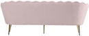 Gardenia Pink Velvet Sofa