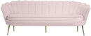 Gardenia Pink Velvet Sofa