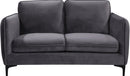 Poppy Grey Velvet Loveseat - Town Of Bargains Furniture - NY
