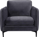 Poppy Grey Velvet Chair - Town Of Bargains Furniture - NY