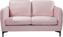 Poppy Pink Velvet Loveseat - Town Of Bargains Furniture - NY
