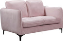 Poppy Pink Velvet Loveseat - Town Of Bargains Furniture - NY