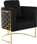 Casa Black Velvet Chair - Town Of Bargains Furniture - NY
