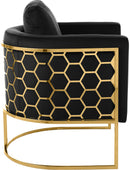 Casa Black Velvet Chair - Town Of Bargains Furniture - NY