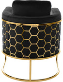 Casa Black Velvet Chair - Town Of Bargains Furniture - NY