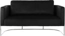 Casa Black Velvet Loveseat - Town Of Bargains Furniture - NY