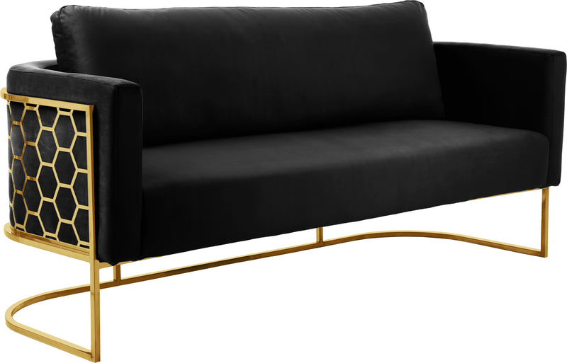 Casa Black Velvet Sofa