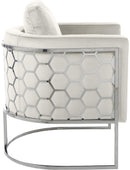 Casa Cream Velvet Chair - Town Of Bargains Furniture - NY