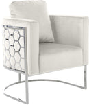 Casa Cream Velvet Chair - Town Of Bargains Furniture - NY