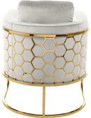 Casa Cream Velvet Chair - Town Of Bargains Furniture - NY