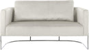 Casa Cream Velvet Loveseat - Town Of Bargains Furniture - NY