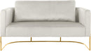 Casa Cream Velvet Loveseat - Town Of Bargains Furniture - NY