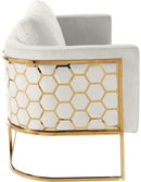 Casa Cream Velvet Sofa - Town Of Bargains Furniture - NY