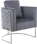 Casa Grey Velvet Chair - Town Of Bargains Furniture - NY