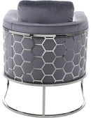 Casa Grey Velvet Chair - Town Of Bargains Furniture - NY