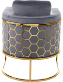 Casa Grey Velvet Chair - Town Of Bargains Furniture - NY