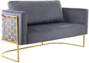 Casa Grey Velvet Loveseat - Town Of Bargains Furniture - NY