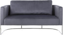Casa Grey Velvet Loveseat - Town Of Bargains Furniture - NY