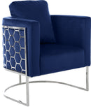 Casa Navy Velvet Chair - Town Of Bargains Furniture - NY