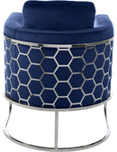 Casa Navy Velvet Chair - Town Of Bargains Furniture - NY