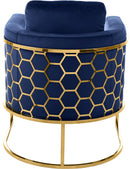 Casa Navy Velvet Chair - Town Of Bargains Furniture - NY
