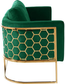Casa Green Velvet Loveseat - Town Of Bargains Furniture - NY