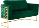 Casa Green Velvet Loveseat - Town Of Bargains Furniture - NY