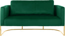 Casa Green Velvet Loveseat - Town Of Bargains Furniture - NY