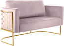 Casa Pink Velvet Loveseat - Town Of Bargains Furniture - NY