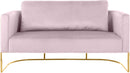 Casa Pink Velvet Loveseat - Town Of Bargains Furniture - NY