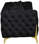 Kingdom Black Velvet Sofa - Town Of Bargains Furniture - NY