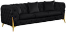 Kingdom Black Velvet Sofa - Town Of Bargains Furniture - NY