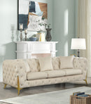Kingdom Cream Velvet Sofa - Town Of Bargains Furniture - NY