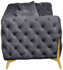 Kingdom Grey Velvet Sofa - Town Of Bargains Furniture - NY