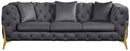 Kingdom Grey Velvet Sofa - Town Of Bargains Furniture - NY