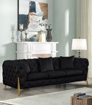 Kingdom Black Velvet Sofa - Town Of Bargains Furniture - NY