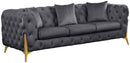Kingdom Grey Velvet Sofa - Town Of Bargains Furniture - NY