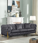 Kingdom Grey Velvet Sofa - Town Of Bargains Furniture - NY