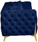 Kingdom Navy Velvet Sofa - Town Of Bargains Furniture - NY