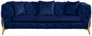 Kingdom Navy Velvet Sofa - Town Of Bargains Furniture - NY